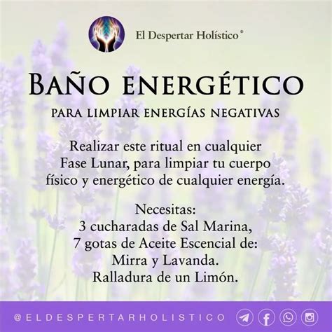 𝓔𝓵 𝓓𝓮𝓼𝓹𝓮𝓻𝓽𝓪𝓻 𝓗𝓸𝓵í𝓼𝓽𝓲𝓬𝓸 on Instagram Baño Energético para retirar