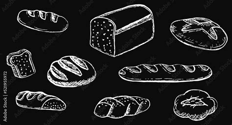 types  bread bread products  black background   web design  magazines