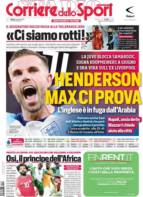 Capa Corriere Dello Sport Janeiro Capasjornais Pt