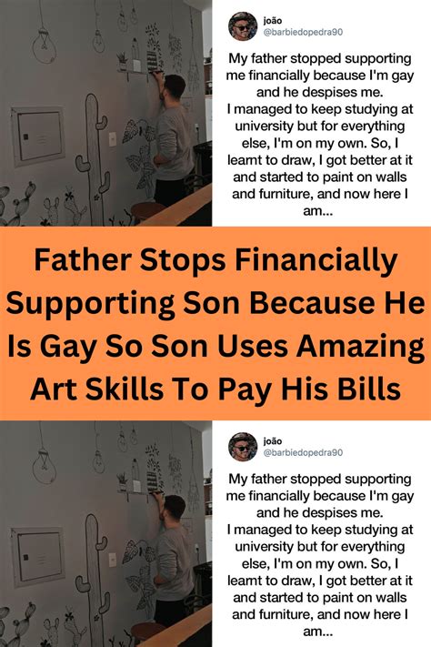 Father Stops Financially Supporting Son Because He Is Gay So Son Uses Amazing Art Skills To Pay