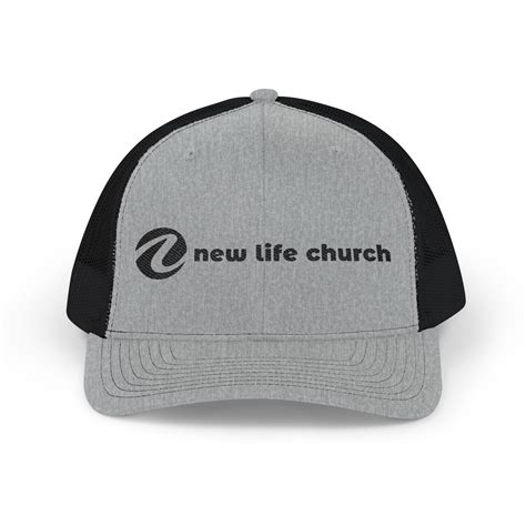 Official New Life Church Embroidered Snapback Trucker Cap (Black Logo