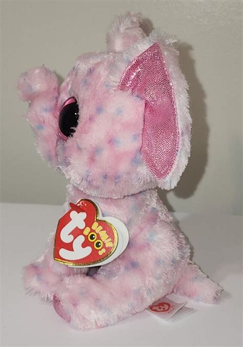 Nm Nmt Ty Beanie Boos Ellie The Pink Elephant Nmwnmt Stuffed