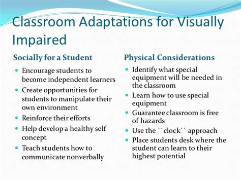 VISUAL IMPAIRMENT - Teaching Exceptional and Diverse Children