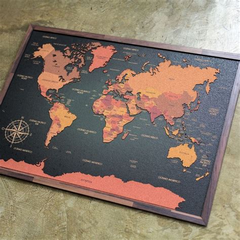 Printed Collection Push Pin Cork World Map Travel Map Artofit