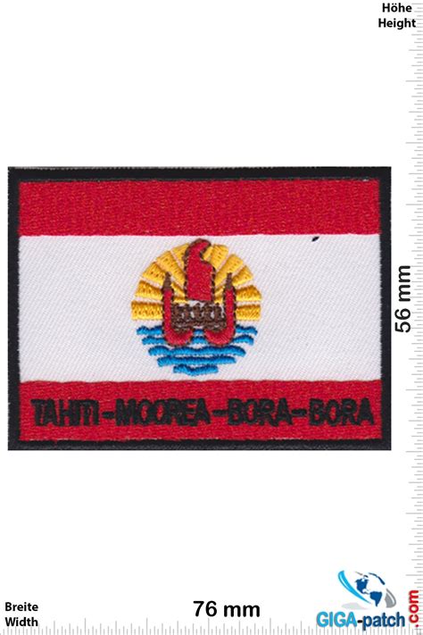 Tahiti Moorea Bora Bora - Tahiti Moorea Bora Bora - Flag - Patch - Back