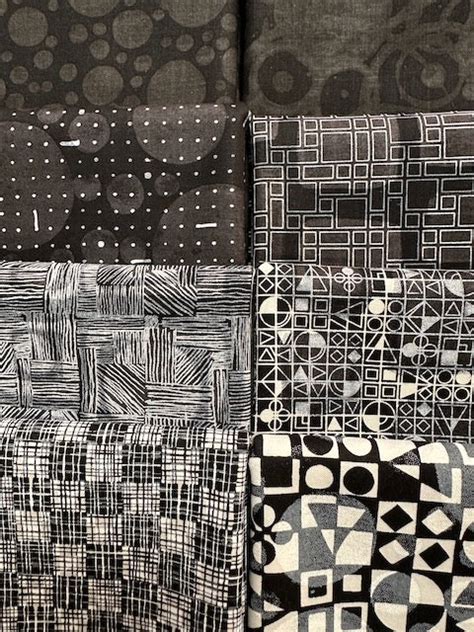 Black And White Musical Black 8 Fat Quarters Villa Rosa Designs