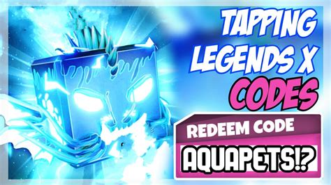 2022 NEW Roblox Tapping Legends X Codes ALL AQUA CODES YouTube