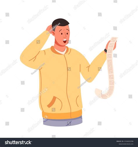 Shocking Bill Shocked Man Financial Pay Stock Vector (Royalty Free ...