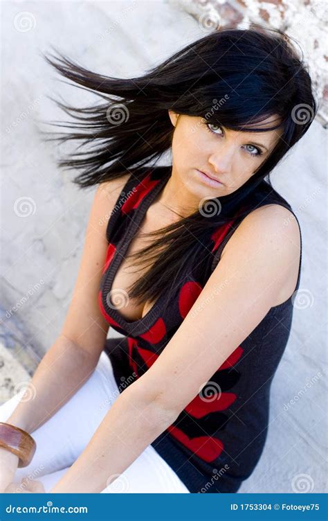 Girl Brunette Fashion Model Stock Photo Image Of People Elegant