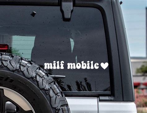 MILF Mobile Vinyl Decal Car Bumper Sticker Mom Car Sticker Funny Car Sticker Gift For Her