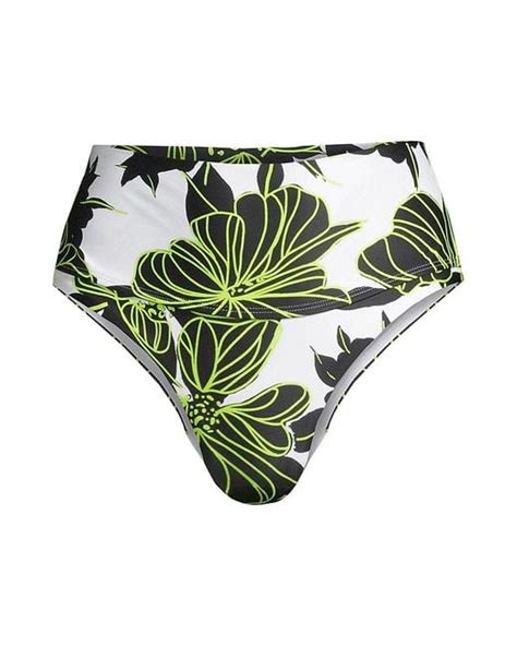 MILLY Sea Of Petals Bikini Bottom In Green Lyst
