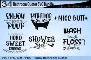 Bathroom Quotes Svg Bundle Graphic By Arcs Multidesigns Creative Fabrica