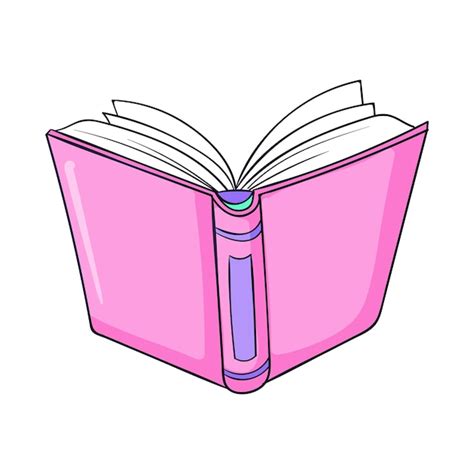 Hand Drawn Book Cartoon Illustration On White Background Premium Vector