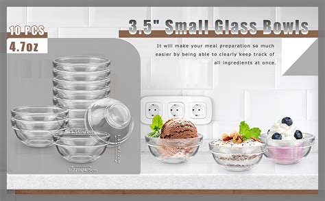 Amazon Vmiapxo Pack Small Glass Bowls Oz Stackable