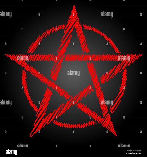 Pentagram Or Pentalpha Or Pentangle Dot Work Ancient Pagan Symbol Of