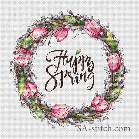 Вінок із тюльпанами | SA-stitch
