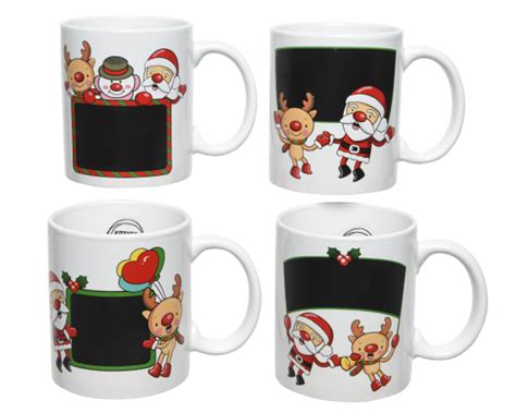 Mug en céramique avec ardoise et décor de Noël Jardiland