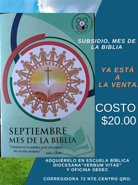 Septiembre Mes De La Biblia Ya Esta A La Venta El Subsidio Del Mes De La Biblia Diócesis