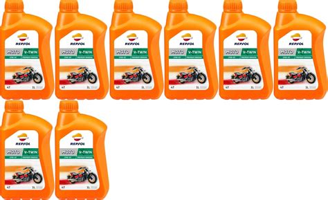 Repsol Motorrad Motoröl MOTO V-TWIN 4T 20W50 1 Liter 8x