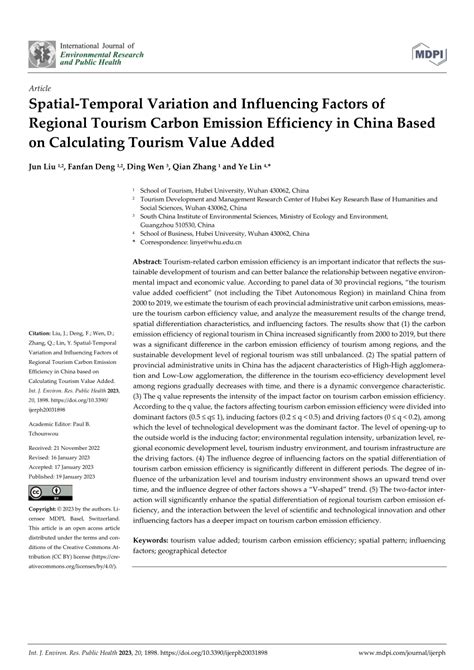 PDF Spatial Temporal Variation And Influencing Factors Of Regional