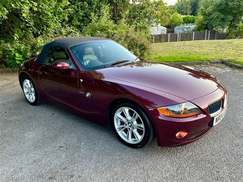2004 Bmw Z4 Dark Red Manual 5 Speed Right Hand Drive In Crook Uk