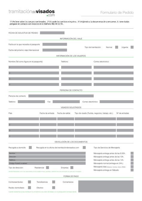 PDF Formulario Tramitaci n de Visados La documentación debe