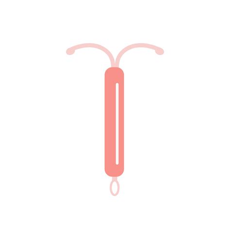 Hormonal Iud Copper Intrauterine Device Colored Flat Style Icon Women