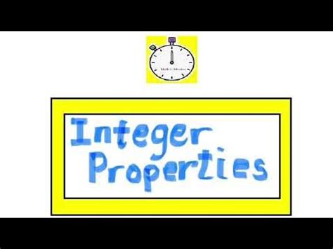 Integer Properties - YouTube