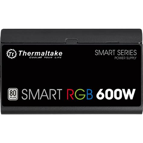 Thermaltake Smart RGB, 600 Watt alimentation Noir, 2x PCIe