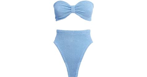 Hunza G Ruby Bandeau Bikini In Blue Lyst