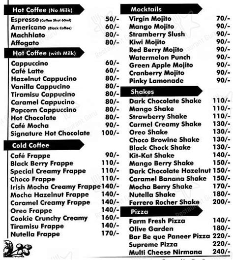 Menu At South City Cafe Shri Kishanpura Rv244wh