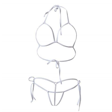 Swimming Outfit For Women Bikini Sexy Sling Hollow Lotion String Open File Thong Girl Sunbathing