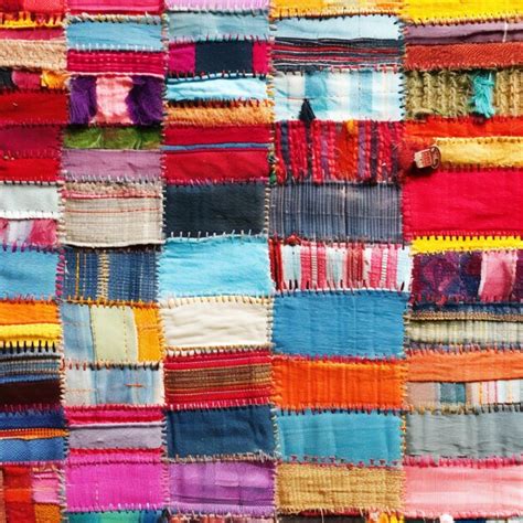 Premium Photo A Close Up Of A Colorful Patchwork Quilt With Many