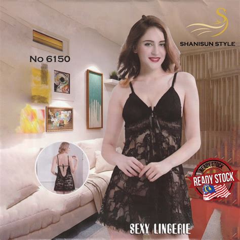 Lace Sexy Lingerie Nightie Nightwear Sleepwear By Shanisun Style Shopee Malaysia