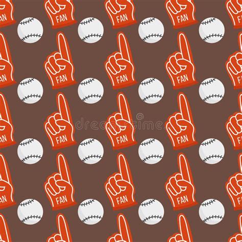 Seamless Baseball Balls Pattern Background Equipment Game Vector