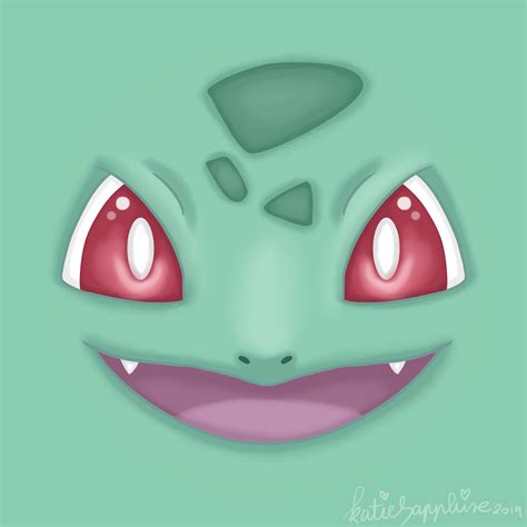 Bulbasaur's face by KatieSapphire on Newgrounds
