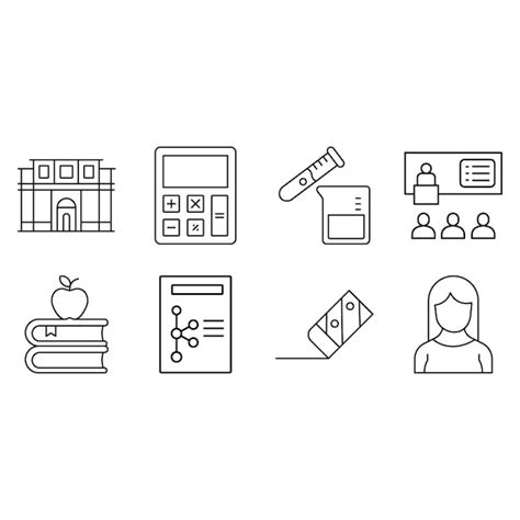 Premium Vector Back To School Icon Pack Set