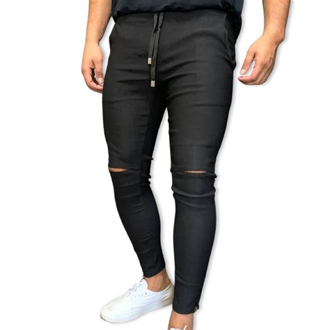 Calça Bengaline Masculina Com Corte No Joelho Shopee Brasil