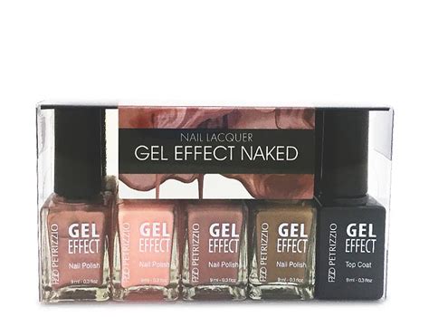 SET DE ESMALTES DE UÑAS PETRIZZIO GEL EFFECT NAKED