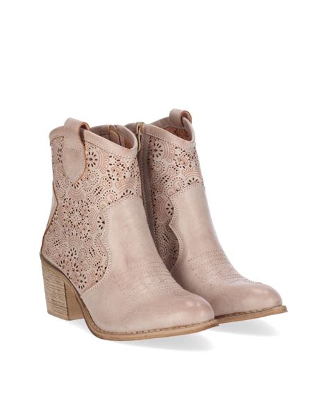 CHIKA LILY Botines Cowboy Mujer Nude