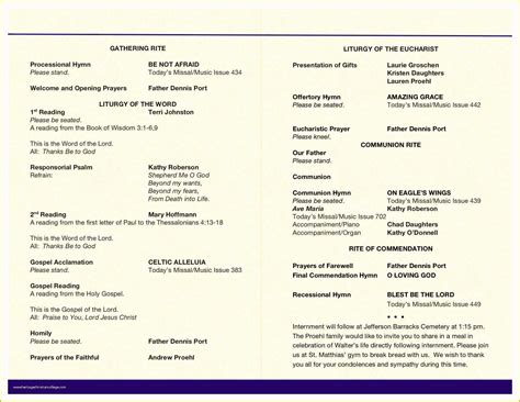 Funeral Order Of Service Template Free Of Fresh Free Printable Funeral