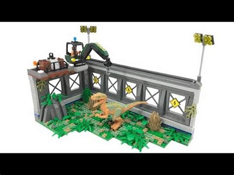 Lego Jurassic World Raptor Cage Moc Youtube