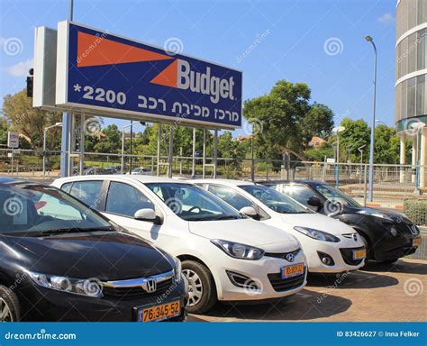Budget Car Rental in Herzliya, Israel. Editorial Photography - Image of ...