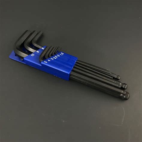 9 Pieces Hex Allen L Wrench Metric Set Long Arm Ball End With Tool