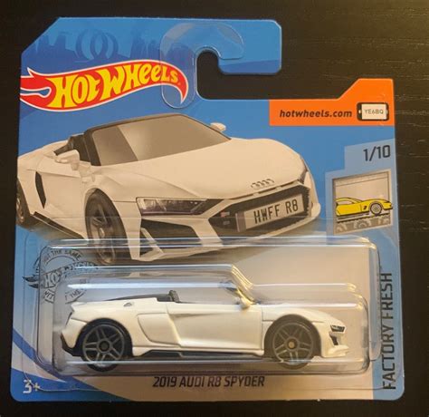 Hot Wheels 2019 Audi R8 Spyder Factory Fresh White Hard To Find Collector Miniature Model 1 64