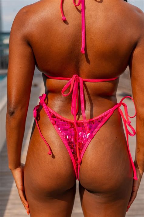 Gold Sequin Bikini Pink Sequin Bikini Etsy