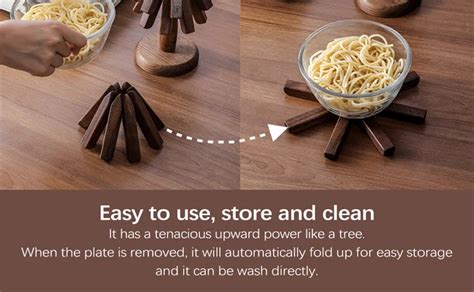 Harmony Wooden Trivets Durable Heat Pads For Hot Dishes