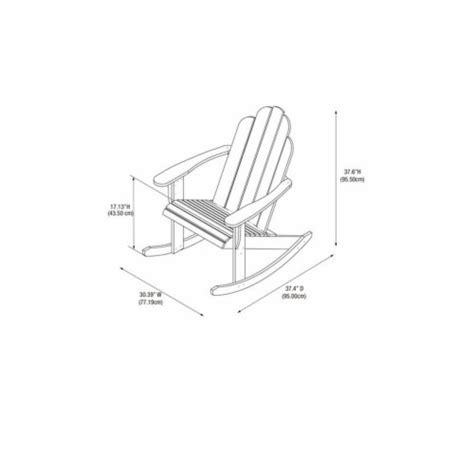 Hawthorne Collection Adirondack Wood Rocker In Teak Brown 1 Kroger