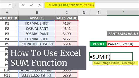 How To Use Sum Function In Excel With Multiple Sheets Printable