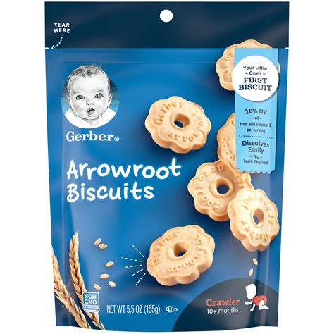 Gerber Arrowroot Cookie Biscuits 55 Oz